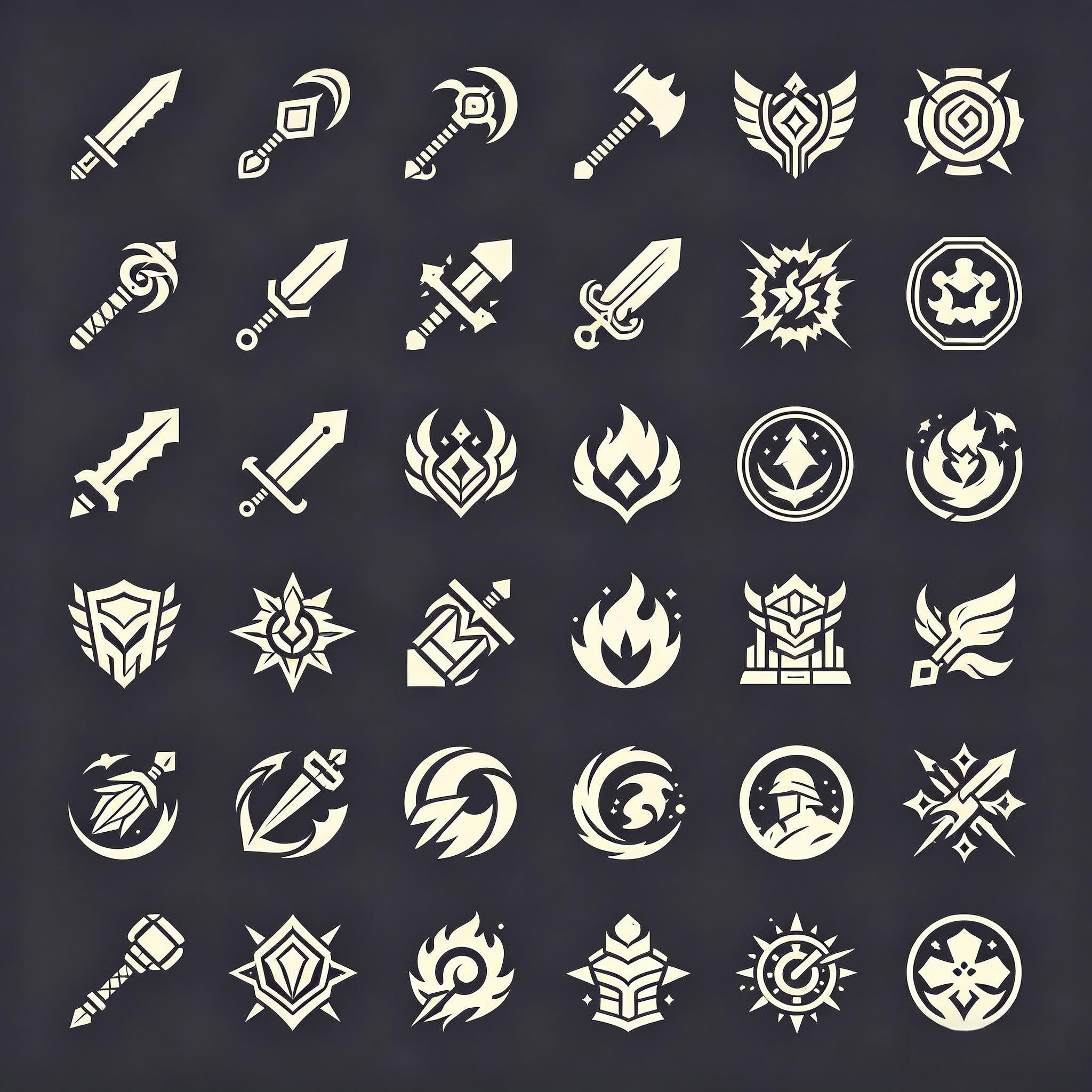 简约RPG武器技能图标包